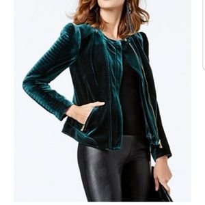 INC Velvet Moto Jacket